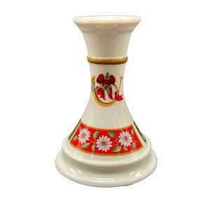 Charlton Hall by Kobe Christmas Candlestick Holder Hand Painted